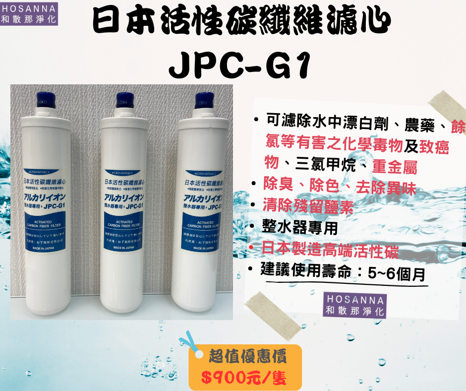日本活性碳纖維濾心 JPC-G1